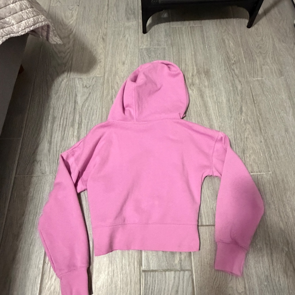LIKE NEW! Women's Universal Thread Pink 3/4 Crop Zip Hoodie - XS - Picture 5 of 5